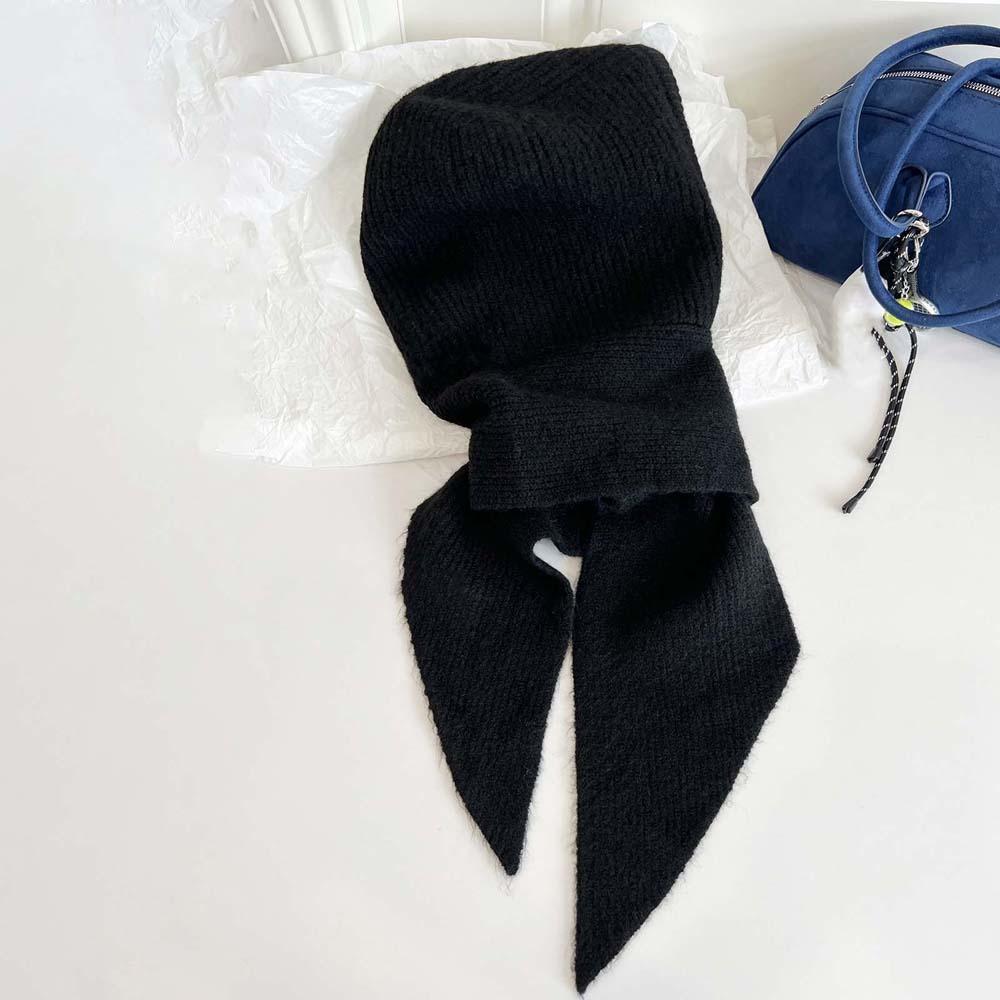 Soft Neck Collar Beanies Cap Triangular Winter Neckerchief Hat Versatile Knitted Hooded Cap  Warmer