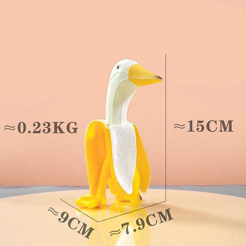 Banana Duck Decoration - Expressive Eyes, Lightweight Durable Plastic Material, Perfect for Home, Office, Party Use - Home Decor