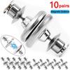 10 Paar Magnetverschlüsse für Vorhänge, nagelfrei, abnehmbar, starker Magnetknopf, Metallverschluss, Clip für Zuhause und Büro