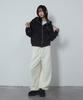 Chicks Flannel Check Zip-Up Hoodie Black