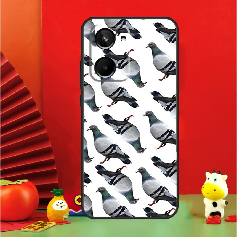 Pigeons Collage For Realme 10 11 12 13 14 Pro Plus 15 GT7 Pro GT6 C65 C67 C63 C61 C55 C51 C53 C35 C75 Case