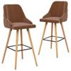 Day and Night - Day and Night Kitchen Stools 2 Units Brown Velvet