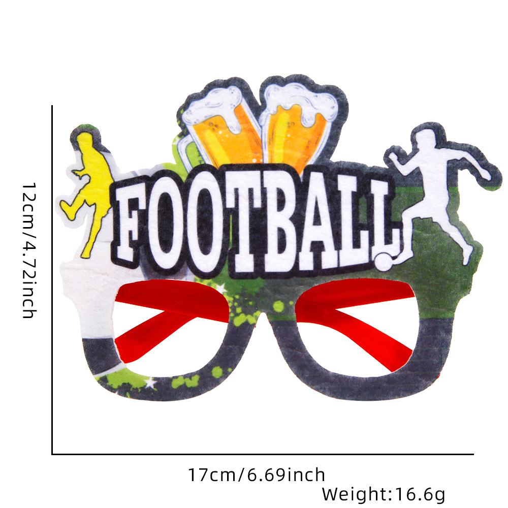 Football Decoration Photo Prop Glasses Football World Regional Match Theme Party Decoration Football Element Fan Supplies