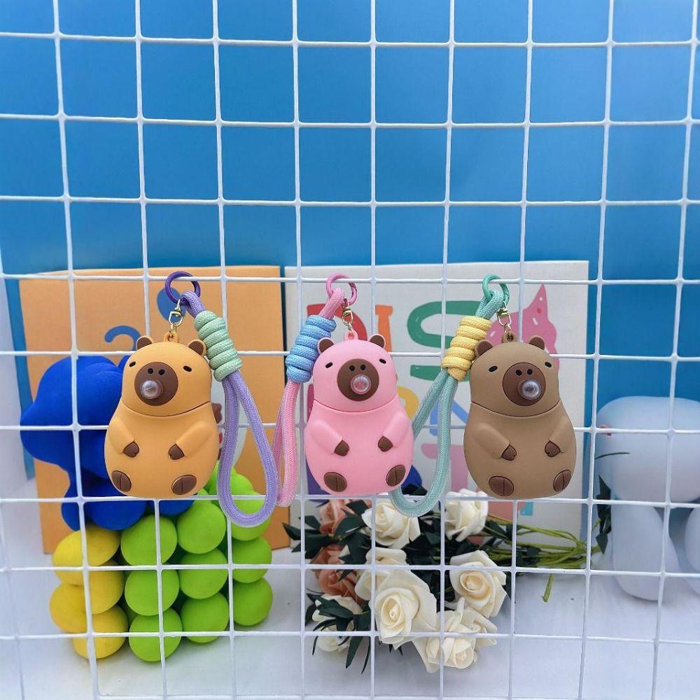 

Pinching Capybara Keychain Cartoon Car Key Ring Kawaii Decompression Toy Gifts хакі