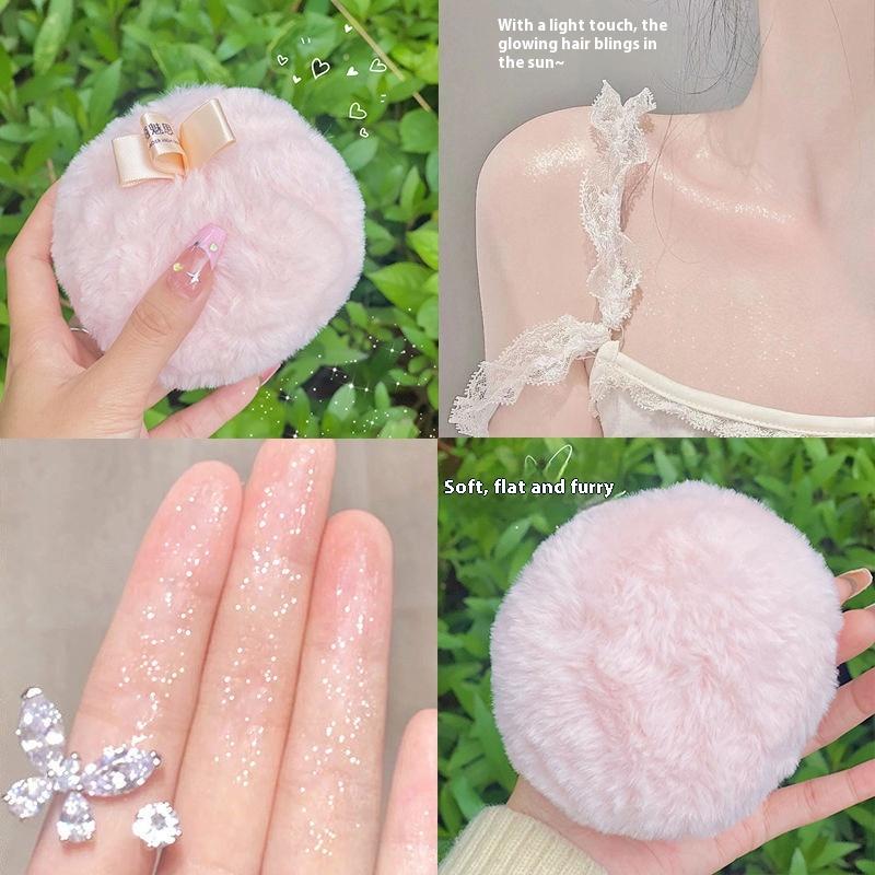 

Highlight Ball Fashion Style Wind Loose Puff Setting Powder Ball Clavicle Glitter Face Body All-In Portable Cosmetics onesize