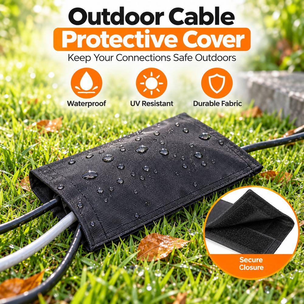 UV Resistant Extension Cord Cover 1280D Oxford Fabric Outdoor Cable Cover Outdoor Use