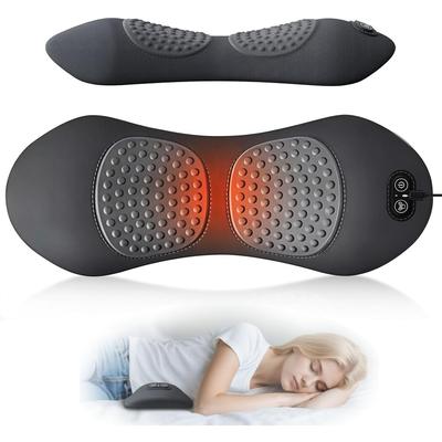 3-in-1 Smooth Triple Fusion Back Massager with Airbag & Heat | Adjustable Height for Bed & Chair | Back Support & Massage Pillow for Relaxation