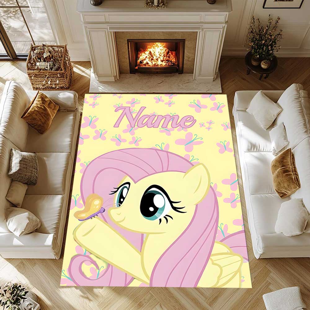 Little Pony (5) Customize your name rug, office chair cushion, home bedroom living room gift.