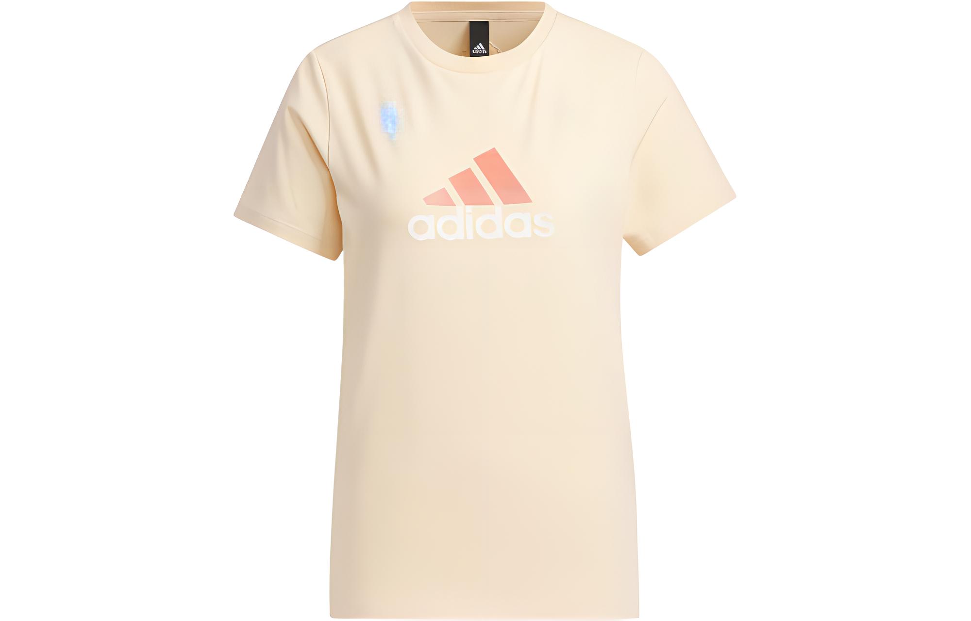 Adidas Set in Sleeve T Shirt Women s Sand Brown IM8890 M