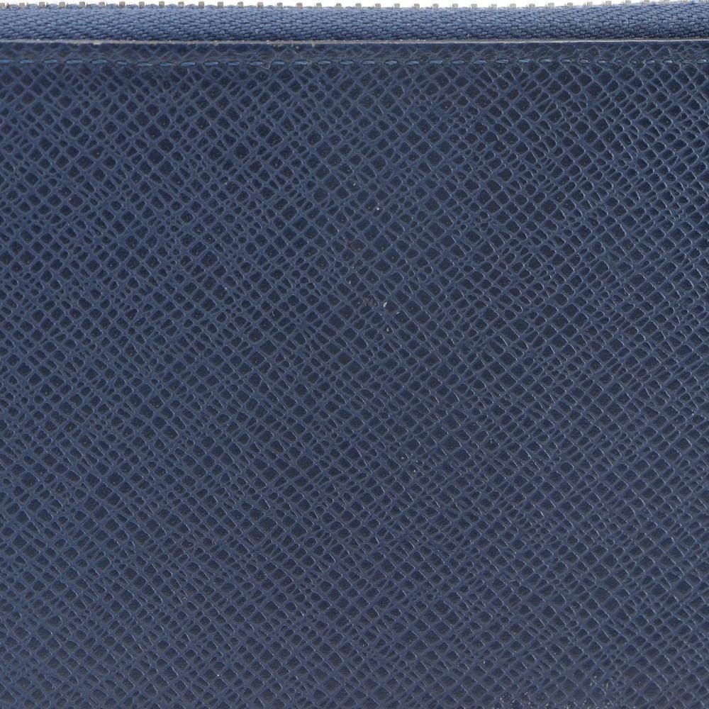 LOUIS VUITTON Zippy Wallet Vertical Purse M32837 Océan Navy blue Taiga mens Used