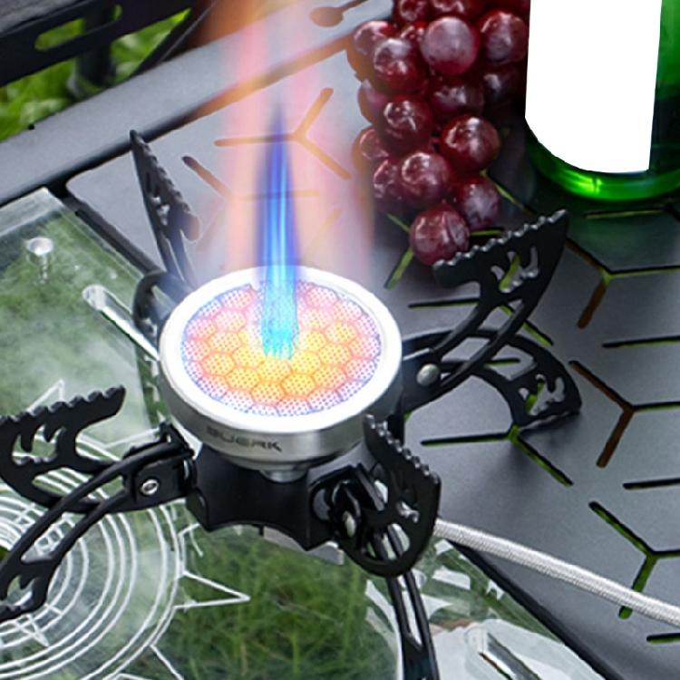 Foldable Camping Cooker  Burners Wind Resistant Flame 4 Leg Stability Compacts Portable Design for Outdoor Cooking