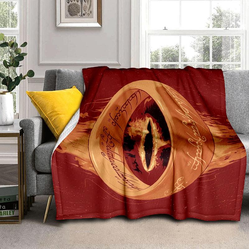 1pc One Ring to Rule Them All Cartoon Blanket,Portable Throw for Travel & Camping, All Season Cozy Blanket,Ideal Gift