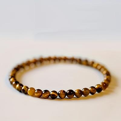Bohemian Tiger Eye Bracelet - Elastic Beaded, Natural Synthetic Gemstone Jewelry, Unisex for All Seasons
