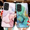 Musterfarbe Marmor für Samsung Galaxy S 8 9 10 20 Plus 21 FE 22 23 24 Ultra S7 Edge Schwarz Gehärtetes Glas Handyhülle Hartschale