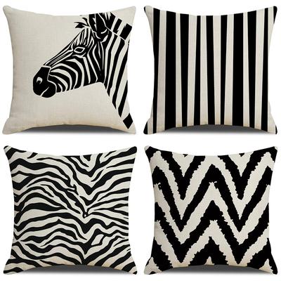 New Abstract Line Cushion Cover Black and White Zebra Living Room Office Sofa Pillow Cover
