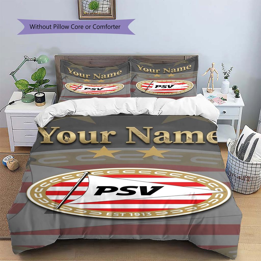 Philips Sport Vereniging Custom Name Pattern Bedding,Quilt Set Quilt Cover Pillowcase Home Birthday Gift(1 * duvet cover + 2 * pillowcase, without cor