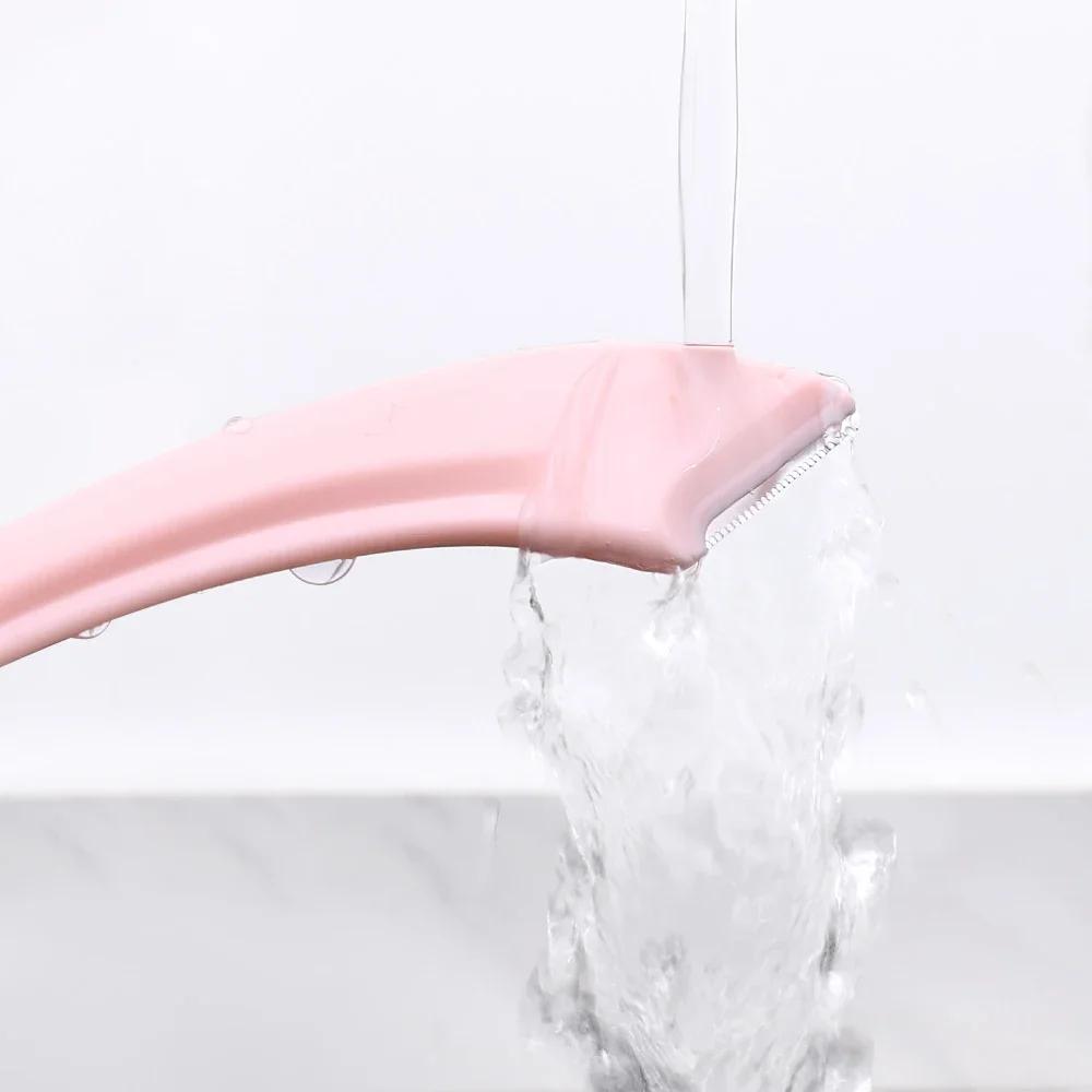 2PCS Eyebrow Trimmer Set Portable Brow Comb Scissors Eyebrow Knife Women Professional Face Shaver Hair Removal Razor Makeup Tool