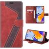 Case for Xiaomi Redmi Note 12 Pro/11 Pro - Red - Faux Leather - Card Pocket - Kickstand