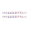 Blue Heart Diamond Press-On Nails: Sparkling Summer Nail Art Stickers
