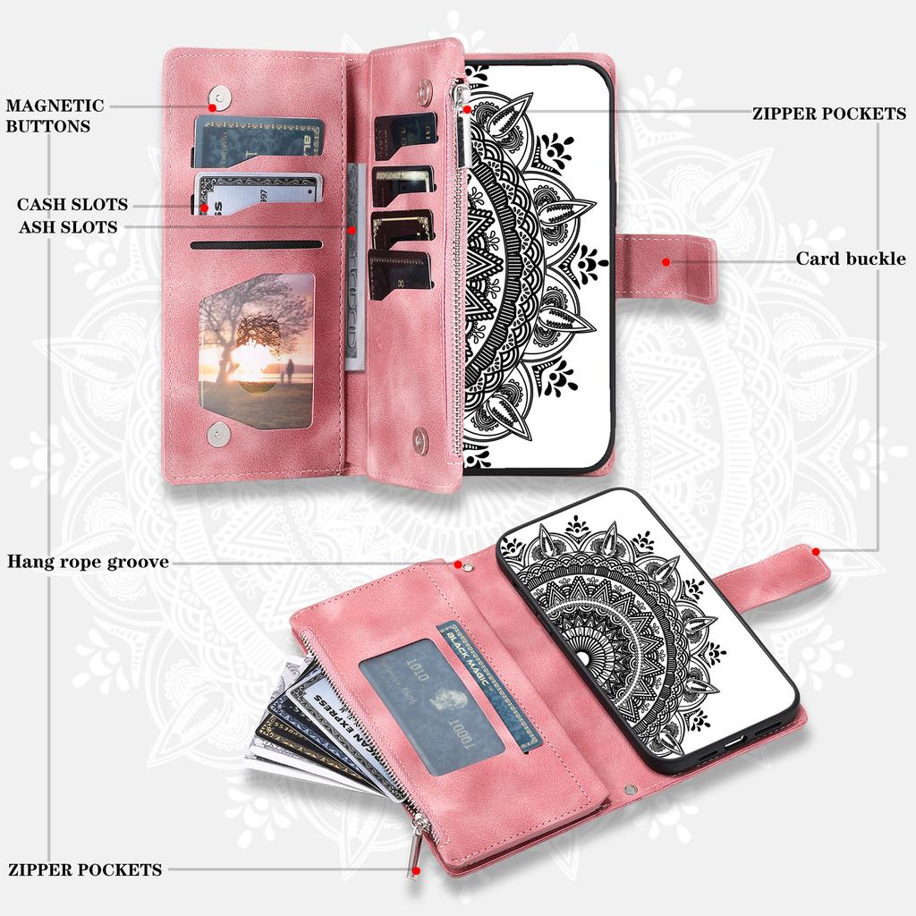 Embossing Wallet Case For Xiaomi Mi 14T 13 Ultra Lite 13T 12T 11T 10T Poco X5 F5 X3 F3 F4 C65 F6 M6 Pro Lanyard Leather Cover