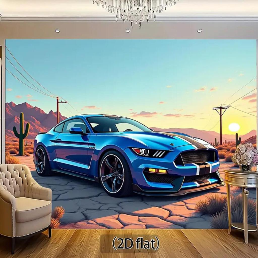 Modern Canvas Art for Living Room and Restaurant: Decorative Car Poster