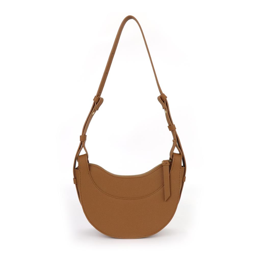 Half Moon Women Bag PU Simple Office Lady Adjustable Shoulder Straps High-Capacity Shoulder Bag Handbag Euro-America Style