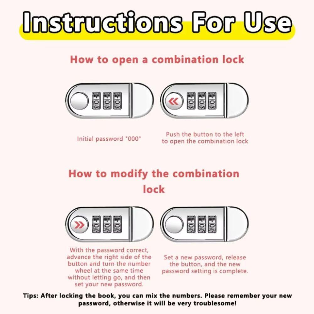 Combination Lock Cash Savings Book PU Leather Cash Envelope Organizer  Household Finance