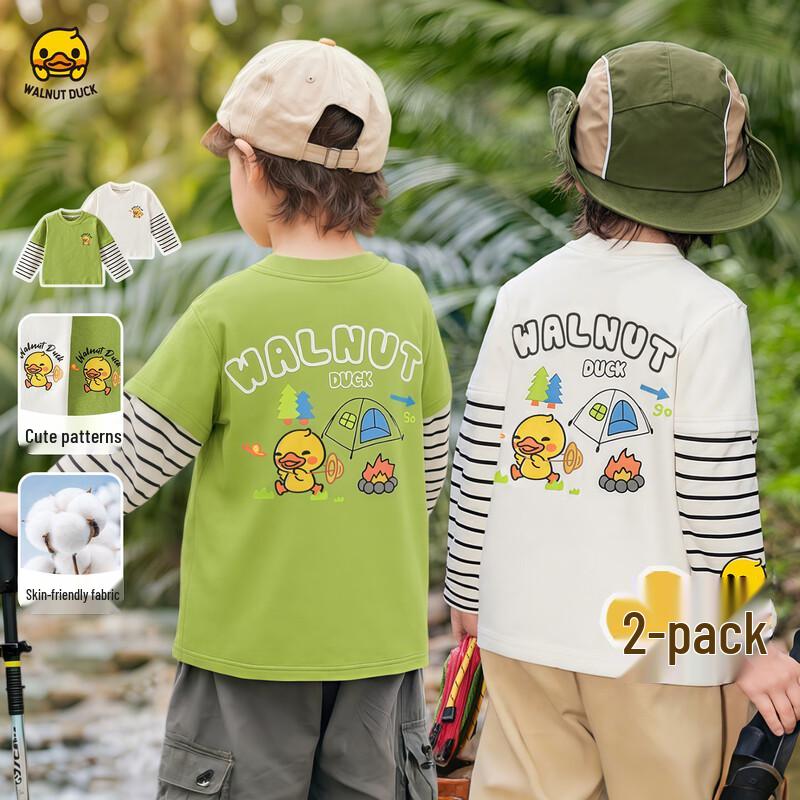 WALNUT DUCK Boys  Pure Cotton Long Sleeve T-Shirt 150