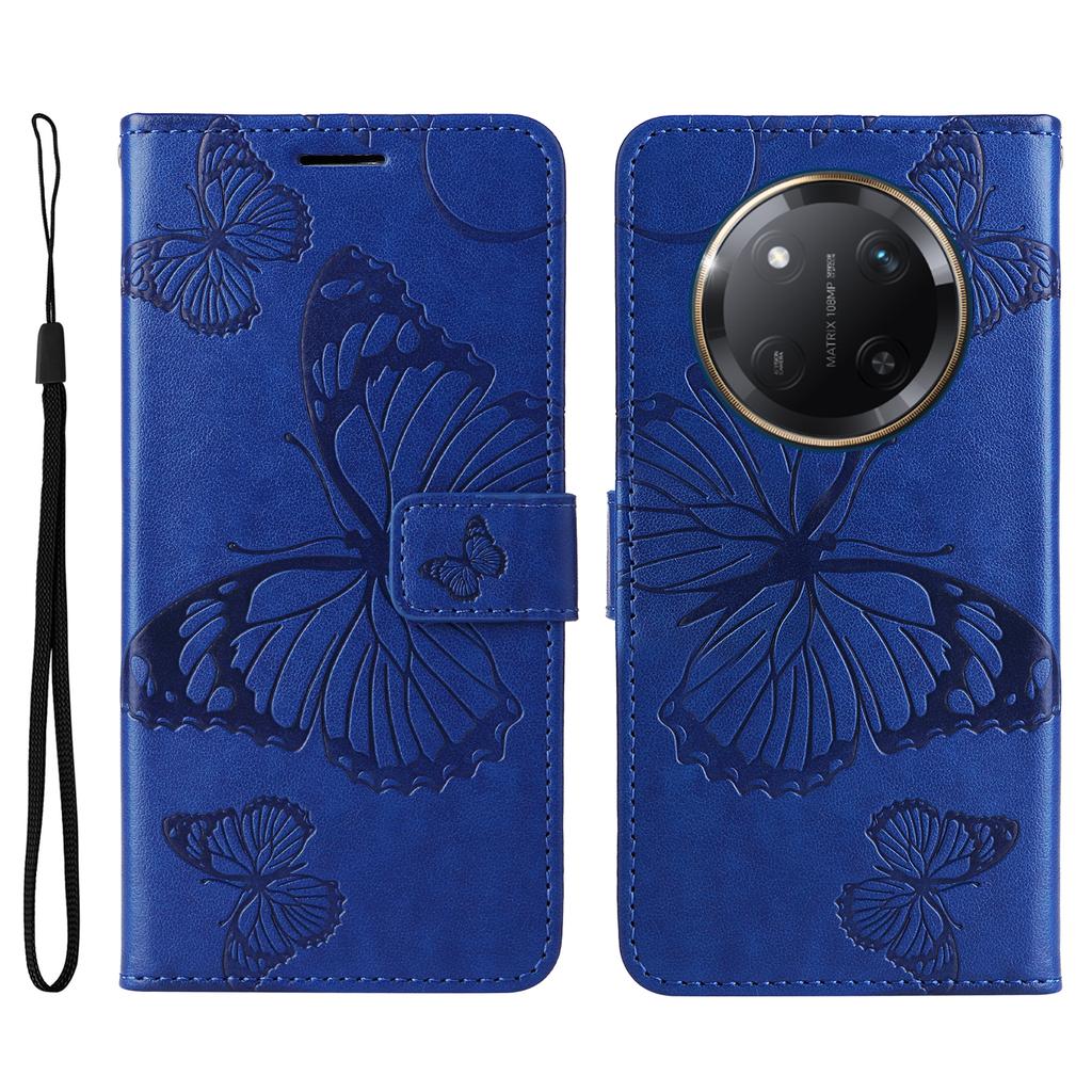 For Honor X60 Pro 5G/Magic7 Lite 5G/X9c 5G Wallet Case Floral Butterfly Imprinted Leather Phone Cover Stand