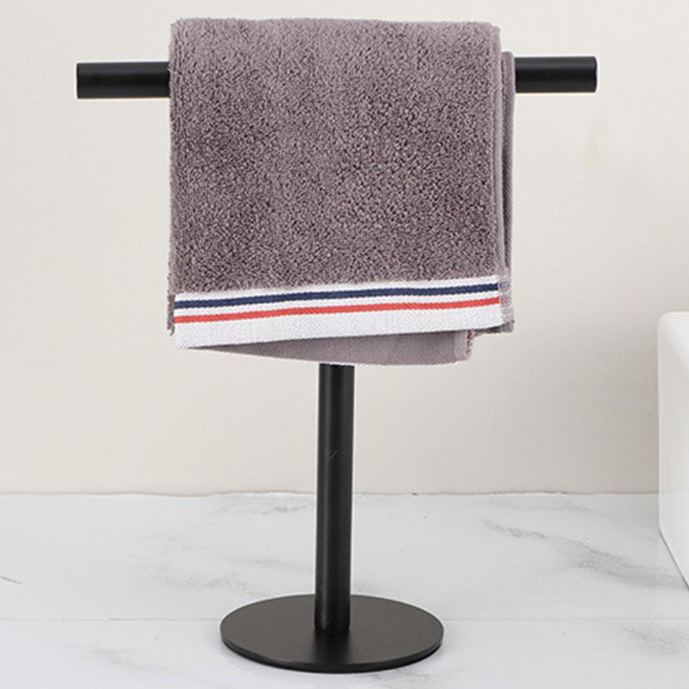 Stainless Steel Towel Rack Free Standing T-Shape Towel Bar Rack Bath Towel Bar Stand for Bathroom Kitchen Vanity Countertop