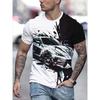 Fashion Men's Crew Neck Short Sleeve 3D Casual Color Printing Casual Short Sleeve Crew Neck T-Shirt