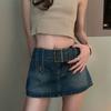 Women's Jeans Skirt A-line Skirt Summer Anti Glare High Waist Design Sense Half Body Short Skirt