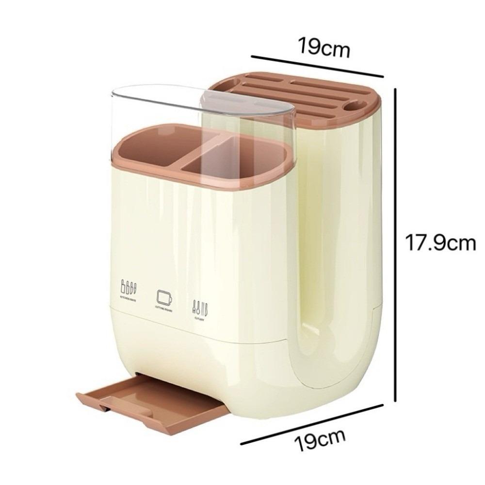 Grid Partition Kitchen Organizer Holder Dustproof Multi-functional Chopsticks and Spoon Storage Rack Detachable Space Saving