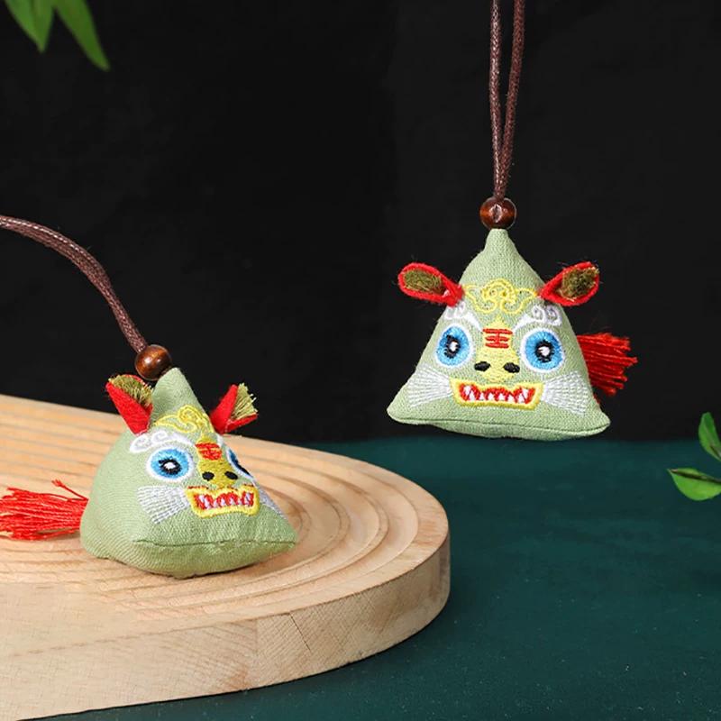 Dragon Boat Festival Sachet Perfume Bag Three-Dimensional Embroider Tiger Pendant Finished Product Argy Wormwood Mosquito Repellent Portable