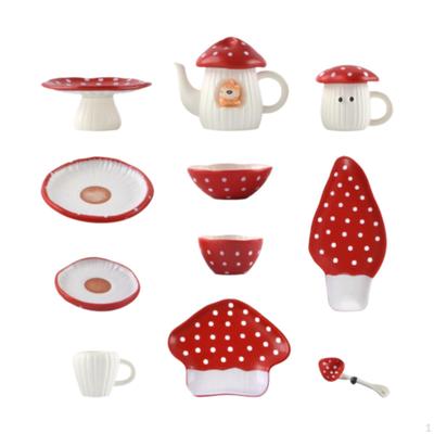 Puppenhaus Pilz Geschirr Kochen Spielen Spielzeug 1/6 Skala Party Favors Küche Spielzeug Simulation
