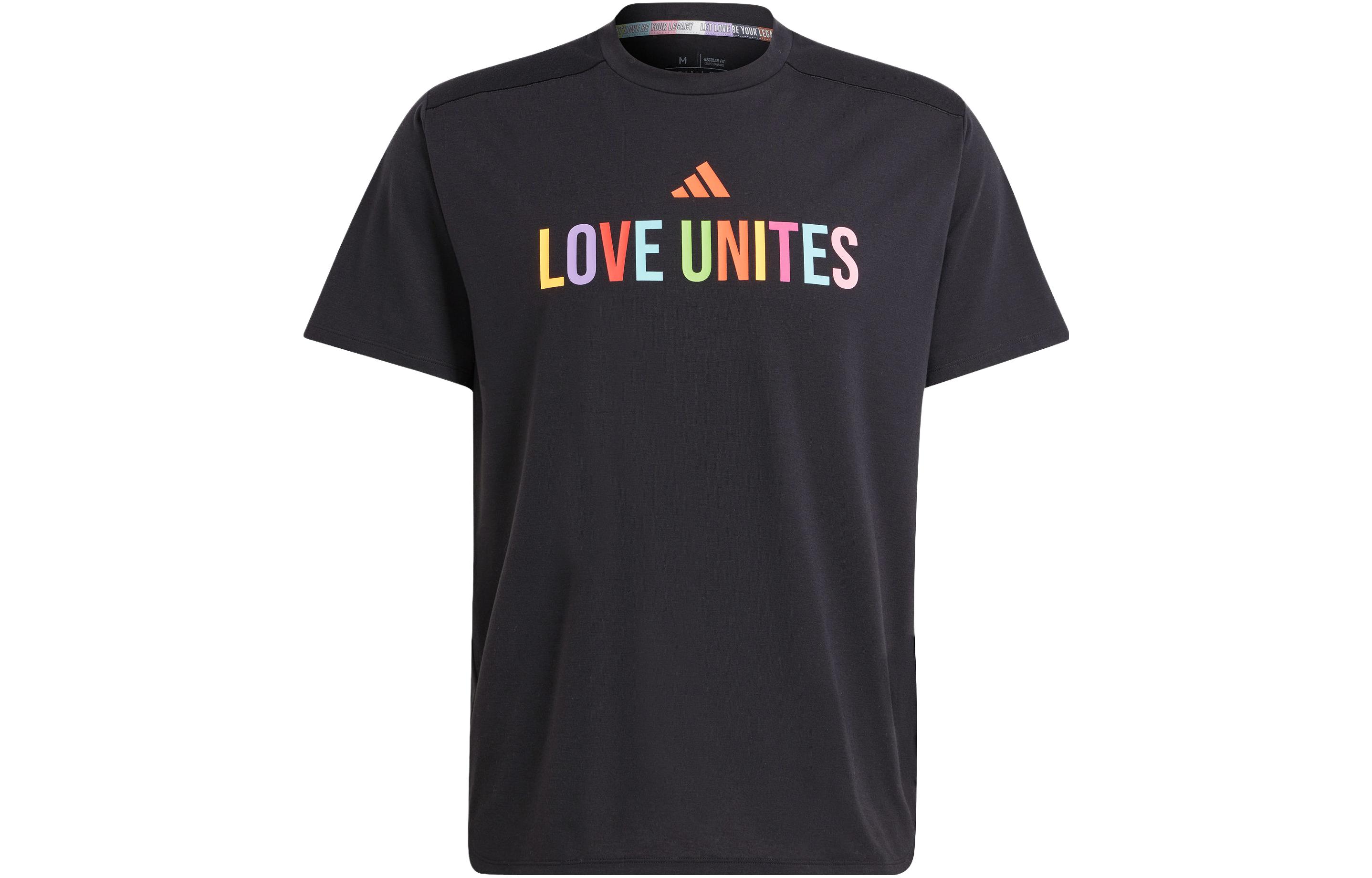 Adidas T Shirts Unisex Black Crew Neck Moderate Straight Fit HZ0680 XL