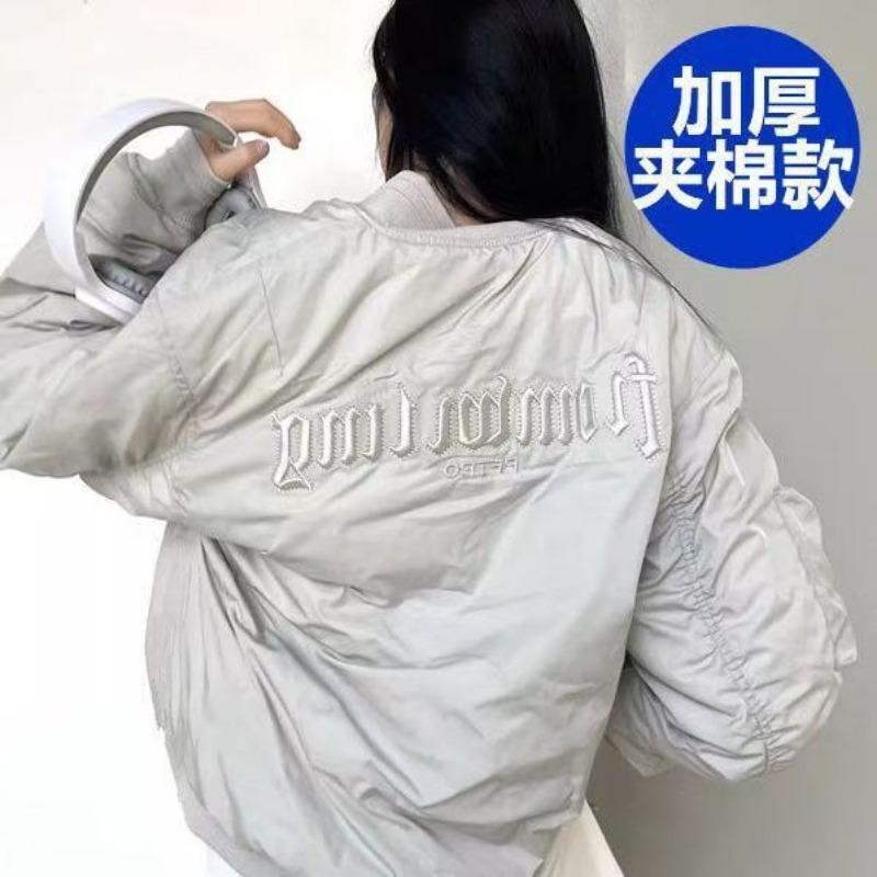 Guochao retro cotton jacket female design sense niche winter new pilot thickened baseball jacket cotton coat