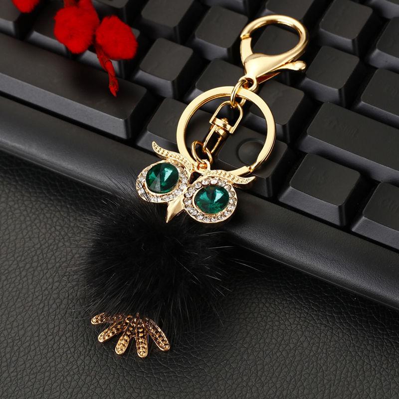 

Милый плюшевый автомобильный брелок с совой для дам, девчачья креативная сумка, подвеска, брелок, кольцо, подарок