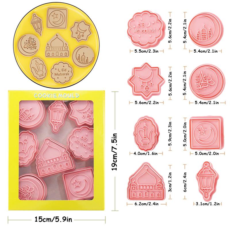 Forma na sušenky Eid Mubarak Ramadán Kareem Dekorace Camel Moon Hvězda Hrad Vykrajovátka na sušenky Islámský muslimský festival Party Doplňky