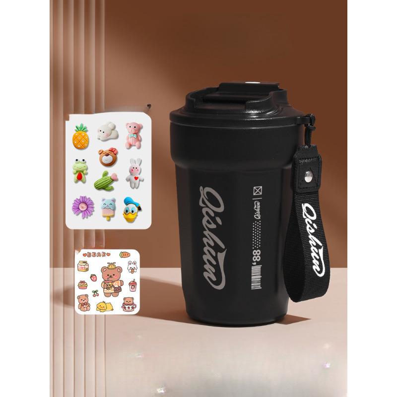 Coffee Cup 316 Double-Layer Stainless Steel Insulation Vacuum Cup Outdoor Traveling Coke Cup Mesh Red Grape Rope Vehicle-Borne Cup