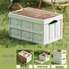 Outdoor Folding Storage Box with Wooden Lid