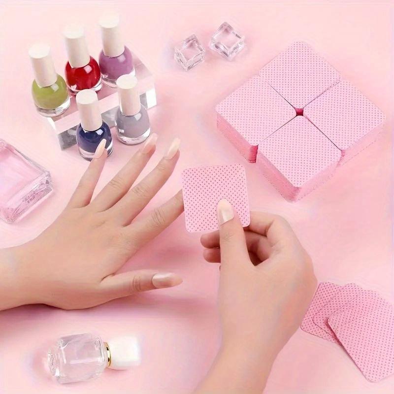 20/600pcs Lint-Free Nail Wipes Gel Cleansing Tissues Aluminum-Free Nail Polish Remover Pads for NaiArt Beauty Cleaning Care Tool