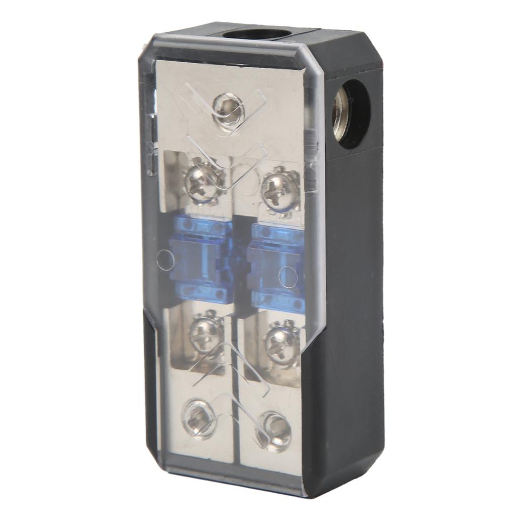 2 Way Fuse Holder Box 1 In 2 Out 60A Power Distribution Block Universal for Car Yacht Stereo Audio