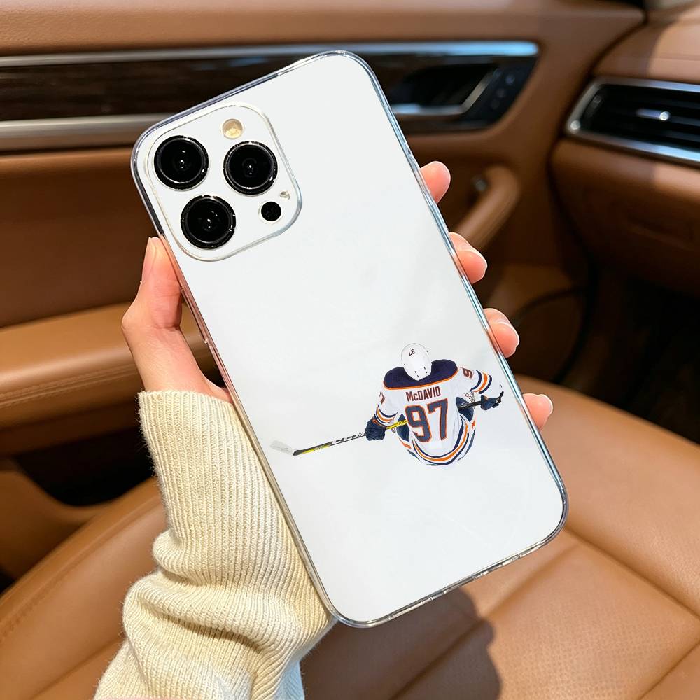 C-Connor McDavid 97 Phone Case For iPhone17,16,15,14,13,12,11 ,Pro Max,16/15/14 Plus Transparent Cover