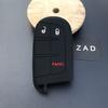 ZAD Silicone Rubber Car Key Case Cover Shell Holder For JEEP for Chrysler Dodge JCUV for Fiat 500X 2+1 Button Car Styling Pocket