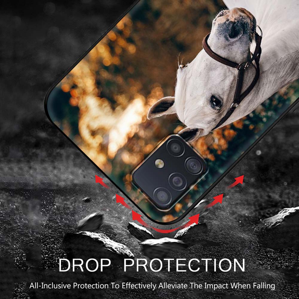 Running Horse Animal Fundas for Samsung Galaxy A70 A50 A40 A20s A30 A10s A20e A10 A02s A01 Phone Case for Samsung A51 A72 Cover