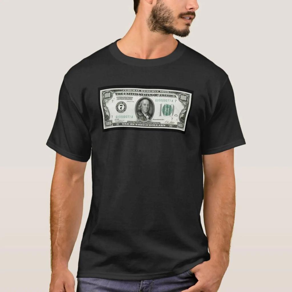 Old School 100 Hundred Dollar Bill Classic T Shirt Vintage Washed Breathable Stylish Graphic Designer Clothes Homme Unisex
