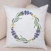 Lavender Letter Cushion Cover Sofa Home Car Decoration Living Room Bedroom Pillowcase 45X45Cm Pillowcase