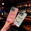 Gestanztes Glitzer-Blumen-Schleifen-Handyhülle für iPhone 15/13 Pro Max