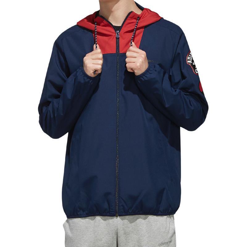 Adidas Chaqueta Casual de Manga Larga con Capucha y Cremallera Neo Sports para Hombre Chaquetas Azul Marino FK5815